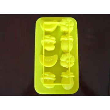 Bandeja de gelo de silicone para utensílios de cozinha em forma de frutas 8 xícaras